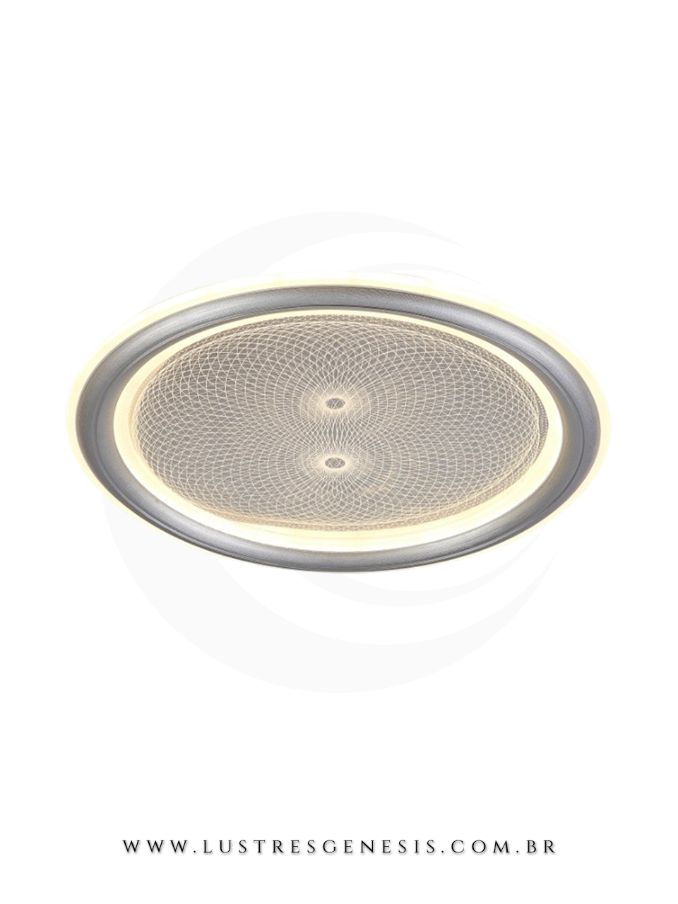Lustre Plafon LED DCX02340 Metal Branco e Acrilico Redondo Ø30cm, Sala de Jantar, Quarto Casal, Cozinha, Banheiro, Sala de Estar
